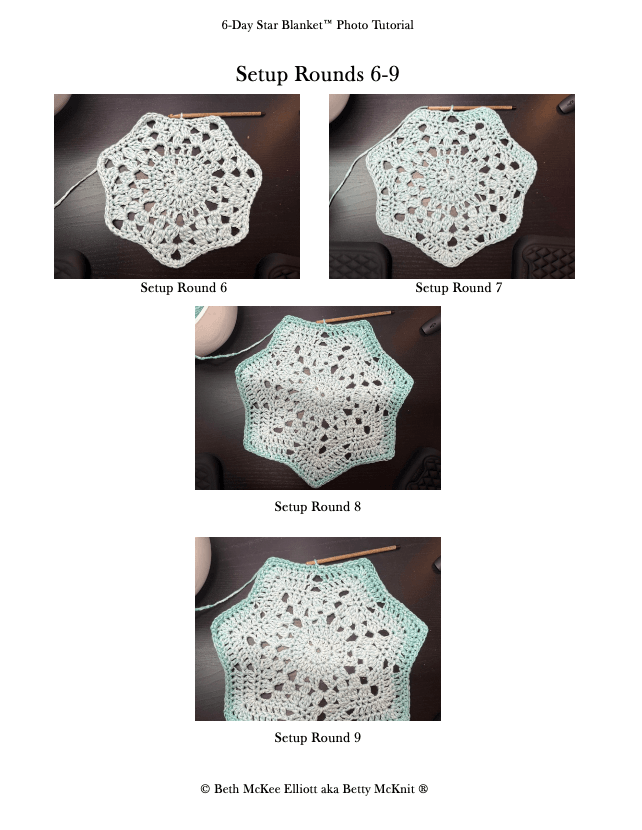 6-Day Star Blanket Photo Tutorial Page 2